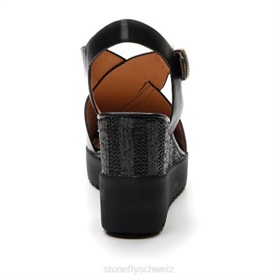 CH Stonefly Frauen 16 Kalbslederth Sandalen Schwarz R4R0221