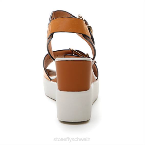 CH Stonefly Frauen 17 Kalbslederth Sandalen braun/weiß/orange R4R0177