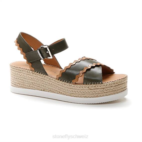CH Stonefly Frauen Alexia 2 Kalb lth Sandalen Braun Grün R4R0204