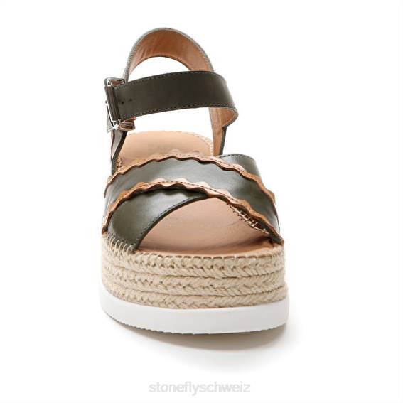 CH Stonefly Frauen Alexia 2 Kalb lth Sandalen Braun Grün R4R0204