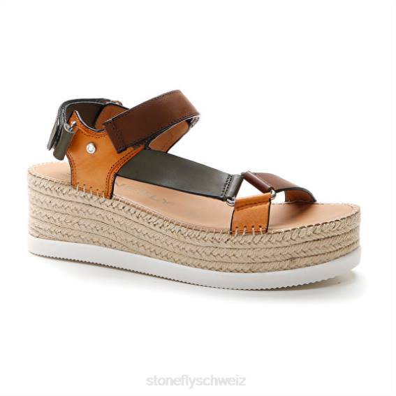 CH Stonefly Frauen Alexia 6 Kalb lth Sandalen braun/grün/orange R4R0200