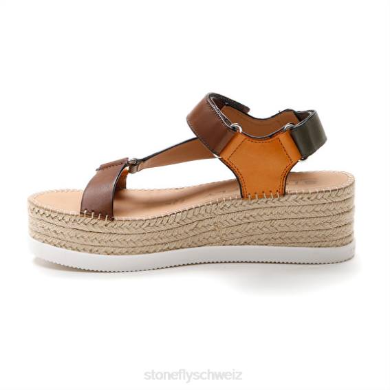 CH Stonefly Frauen Alexia 6 Kalb lth Sandalen braun/grün/orange R4R0200