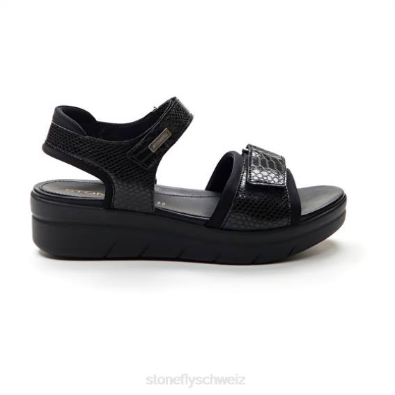 CH Stonefly Frauen Aqua III 17 Lycra/sgeprägt Sandalen Schwarz R4R0140