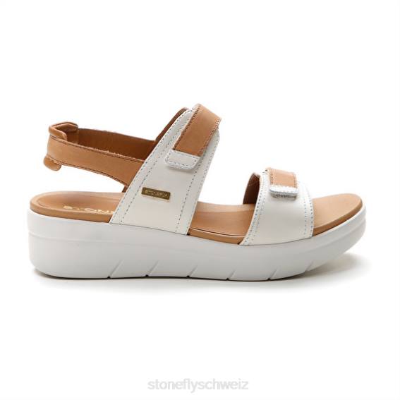 CH Stonefly Frauen Aqua III 20 Nappa lth Sandalen Braun weiß R4R0152