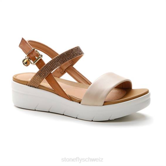 CH Stonefly Frauen Aqua III 22 Nappaleder/Textil Sandalen braun/creme R4R0146