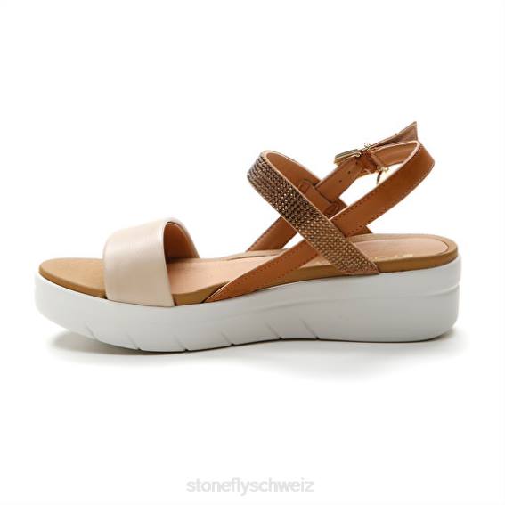 CH Stonefly Frauen Aqua III 22 Nappaleder/Textil Sandalen braun/creme R4R0146
