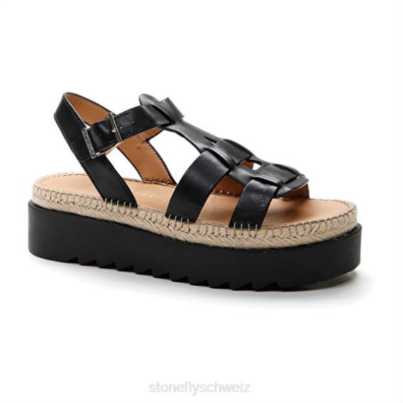 CH Stonefly Frauen Ariel 2 Kalb lth Sandalen Schwarz R4R0196