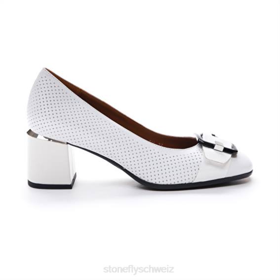 CH Stonefly Frauen Bridget 10 Nappa/Patent Schuhe Weiss R4R073