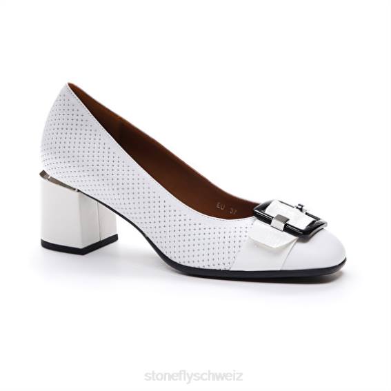 CH Stonefly Frauen Bridget 10 Nappa/Patent Schuhe Weiss R4R073
