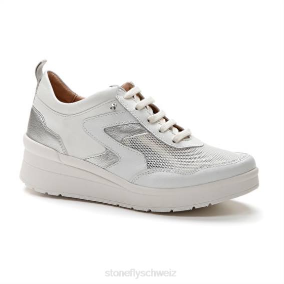 CH Stonefly Frauen Creme 45 Nappaleder/Textil Schuhe Weiss R4R046