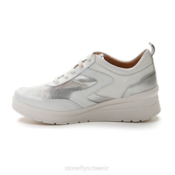 CH Stonefly Frauen Creme 45 Nappaleder/Textil Schuhe Weiss R4R046