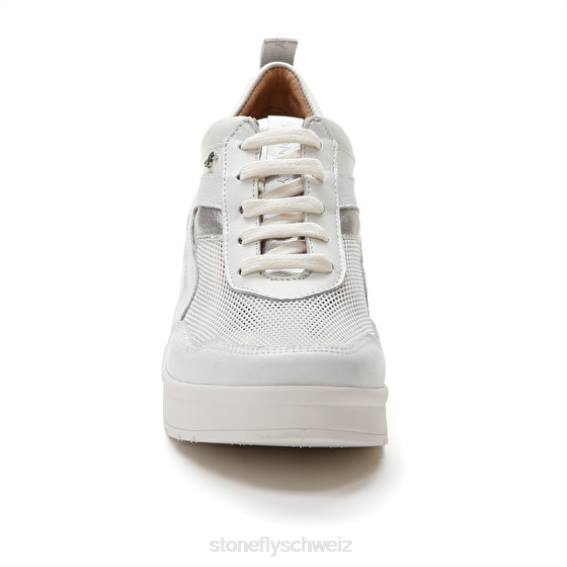 CH Stonefly Frauen Creme 45 Nappaleder/Textil Schuhe Weiss R4R046