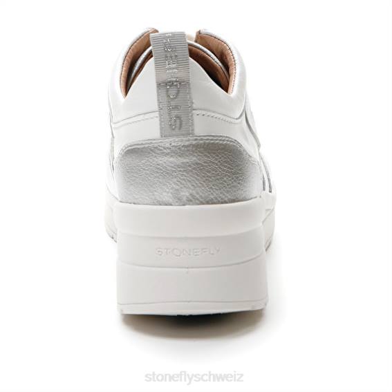 CH Stonefly Frauen Creme 45 Nappaleder/Textil Schuhe Weiss R4R046
