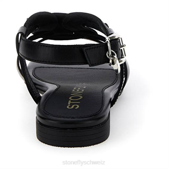 CH Stonefly Frauen Daisy 6 Nappa lth/s geprägt Sandalen Schwarz R4R0133