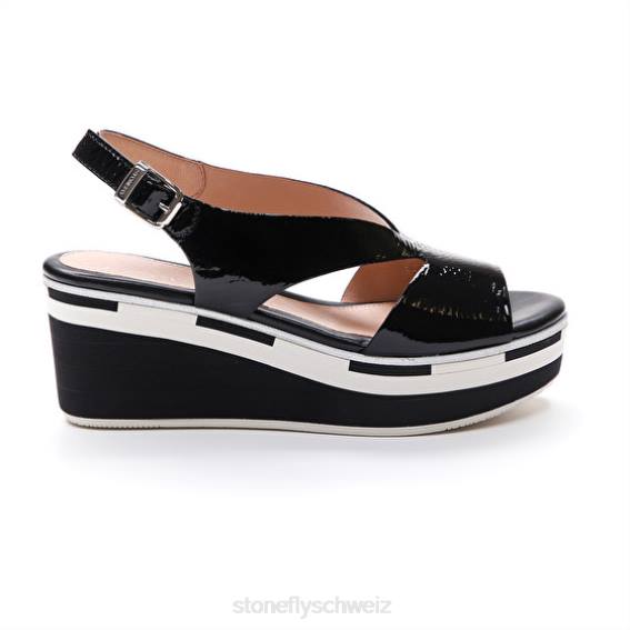 CH Stonefly Frauen Diva 10 Patent Sandalen Schwarz R4R0214