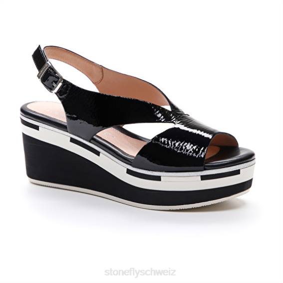 CH Stonefly Frauen Diva 10 Patent Sandalen Schwarz R4R0214