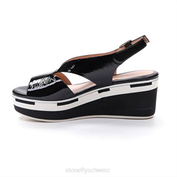 CH Stonefly Frauen Diva 10 Patent Sandalen Schwarz R4R0214