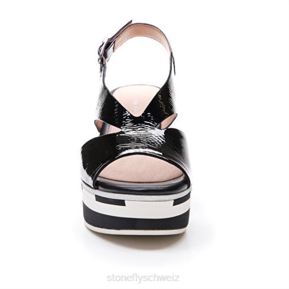 CH Stonefly Frauen Diva 10 Patent Sandalen Schwarz R4R0214