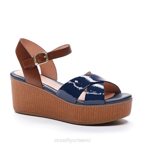 CH Stonefly Frauen Diva 9 Patent/Kalb Sandalen Blau R4R0228