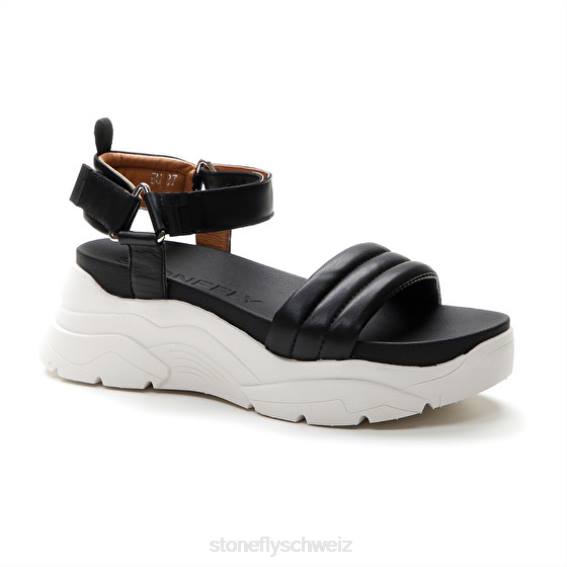 CH Stonefly Frauen Fantasie 1 Nappaleder/Textil Sandalen Schwarz R4R0194