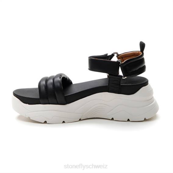 CH Stonefly Frauen Fantasie 1 Nappaleder/Textil Sandalen Schwarz R4R0194