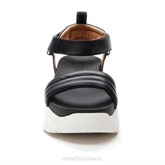 CH Stonefly Frauen Fantasie 1 Nappaleder/Textil Sandalen Schwarz R4R0194