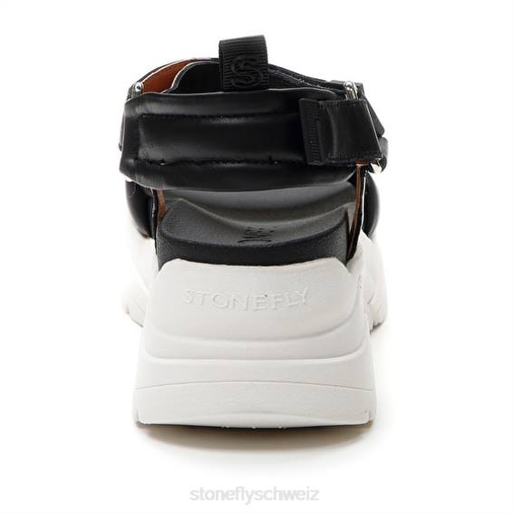 CH Stonefly Frauen Fantasie 1 Nappaleder/Textil Sandalen Schwarz R4R0194