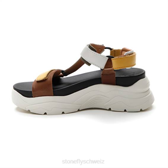 CH Stonefly Frauen Fantasie 3 Kalb lth Sandalen gelb/braun/grün/weiß R4R0178