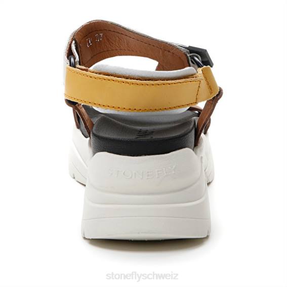 CH Stonefly Frauen Fantasie 3 Kalb lth Sandalen gelb/braun/grün/weiß R4R0178