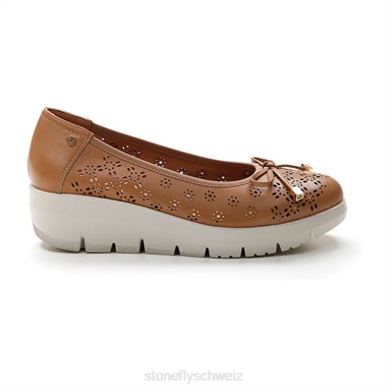 CH Stonefly Frauen Feder 12 Nappa lth Schuhe Hellbraun R4R0115