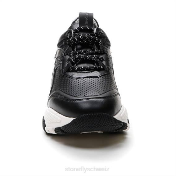 CH Stonefly Frauen Futura 12 Nappaleder/Mesh Schuhe Schwarz R4R051