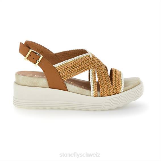 CH Stonefly Frauen Parky 17 geprägte s/waden lth Sandalen braun R4R0184