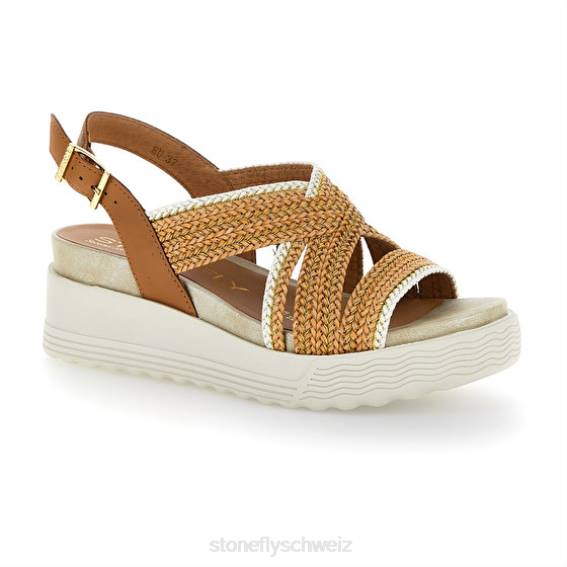 CH Stonefly Frauen Parky 17 geprägte s/waden lth Sandalen braun R4R0184