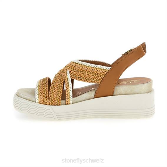 CH Stonefly Frauen Parky 17 geprägte s/waden lth Sandalen braun R4R0184