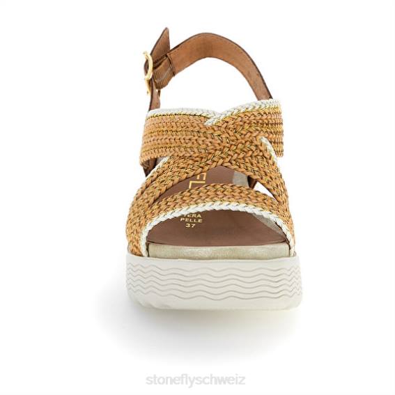 CH Stonefly Frauen Parky 17 geprägte s/waden lth Sandalen braun R4R0184