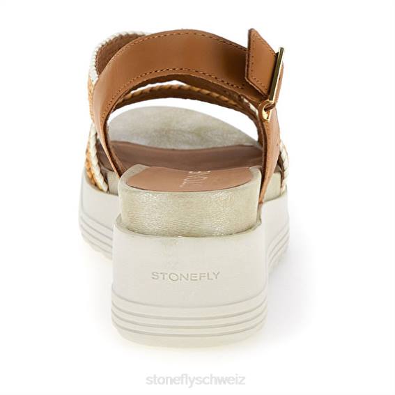CH Stonefly Frauen Parky 17 geprägte s/waden lth Sandalen braun R4R0184