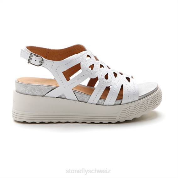 CH Stonefly Frauen Parky 18 Nappa lth Sandalen Weiss R4R0225