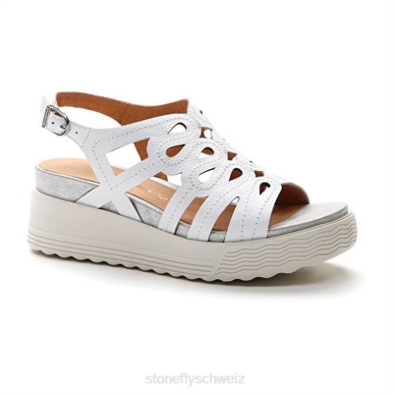 CH Stonefly Frauen Parky 18 Nappa lth Sandalen Weiss R4R0225
