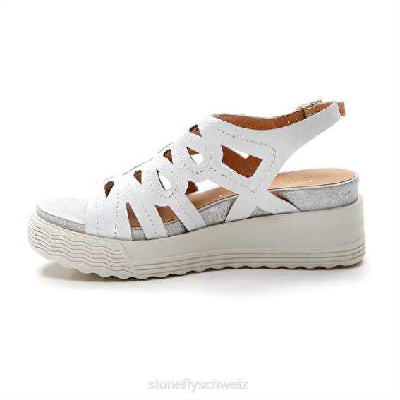 CH Stonefly Frauen Parky 18 Nappa lth Sandalen Weiss R4R0225