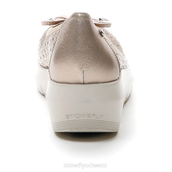 CH Stonefly Frauen Plume 12 laminiertes Leder Schuhe Sekt R4R080