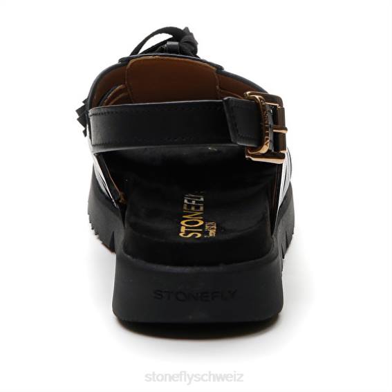 CH Stonefly Frauen Riva 12 Kalb lth Sandalen Schwarz R4R0168