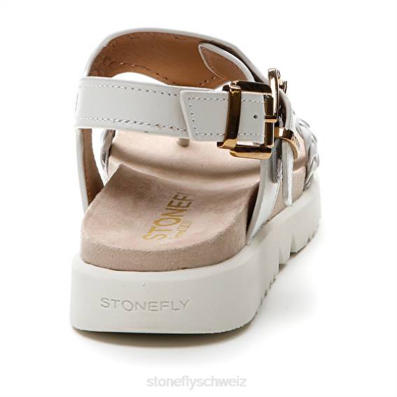 CH Stonefly Frauen Riva 13 geprägtes V/Wadenleder Sandalen 151 R4R0167