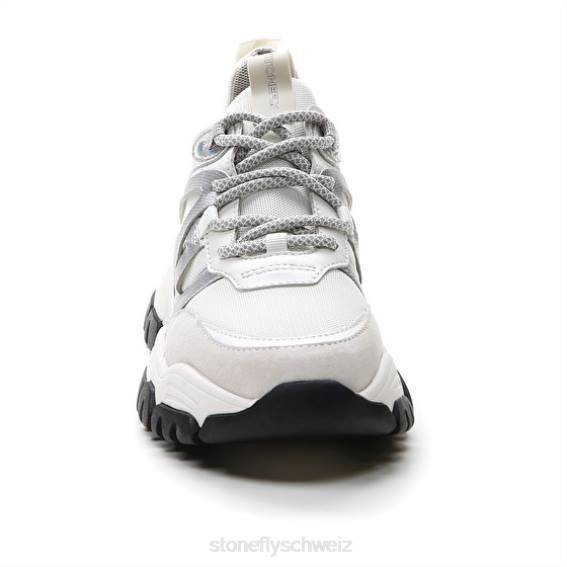 CH Stonefly Frauen Twiggy 1 Textil/Nappaleder/Velours Schuhe weiß/splitter R4R060