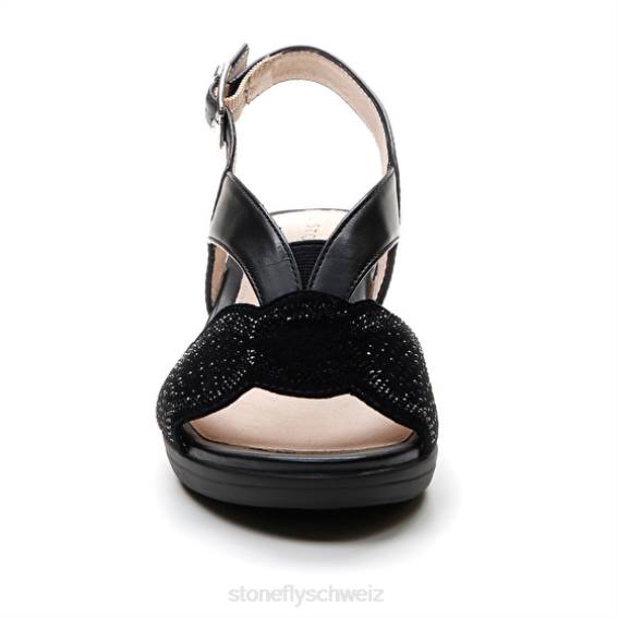 CH Stonefly Frauen Vanity III 30 Ziegenwildleder/Nappa lth Sandalen Schwarz R4R0257