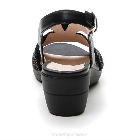 CH Stonefly Frauen Vanity III 30 Ziegenwildleder/Nappa lth Sandalen Schwarz R4R0257
