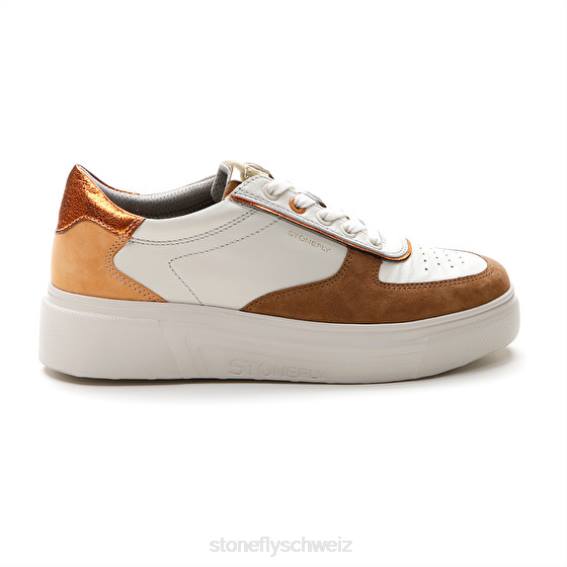 CH Stonefly Frauen allegra 11 Velours/Nappa lth Schuhe Braun weiß R4R044