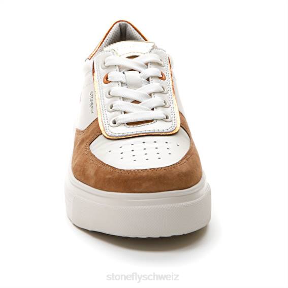 CH Stonefly Frauen allegra 11 Velours/Nappa lth Schuhe Braun weiß R4R044