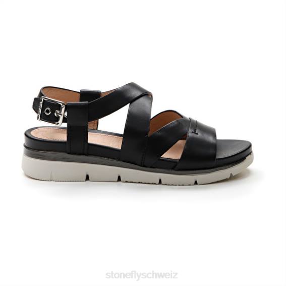 CH Stonefly Frauen elody 18 calf lth Sandalen Schwarz R4R0123