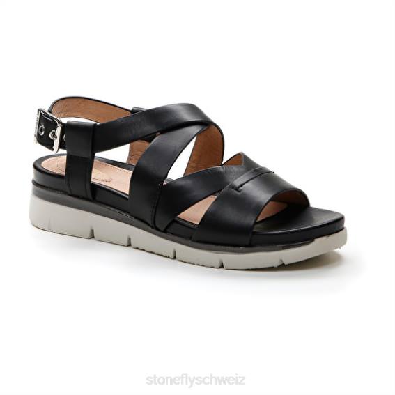 CH Stonefly Frauen elody 18 calf lth Sandalen Schwarz R4R0123