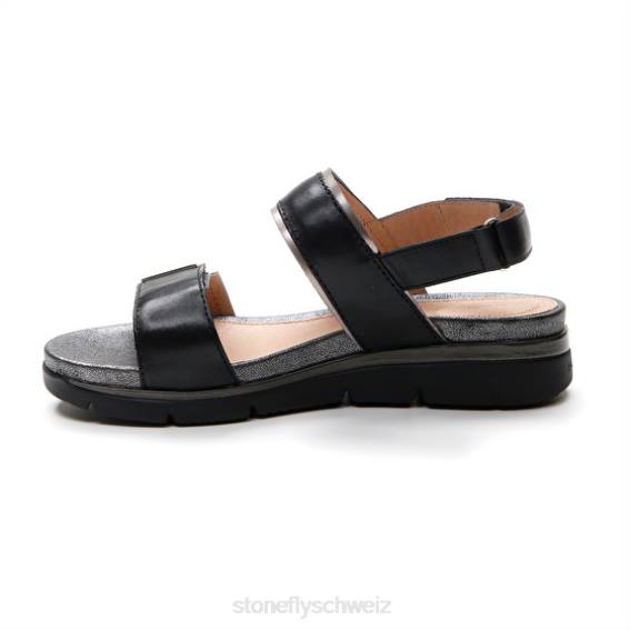 CH Stonefly Frauen elody 20 Nappa lth/slaminiert Sandalen Schwarz R4R0124